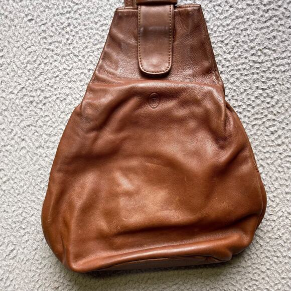 Rossi Leather Convertible Bag Brown Backpack Slouch Made in Italy - Picture 5 of 14